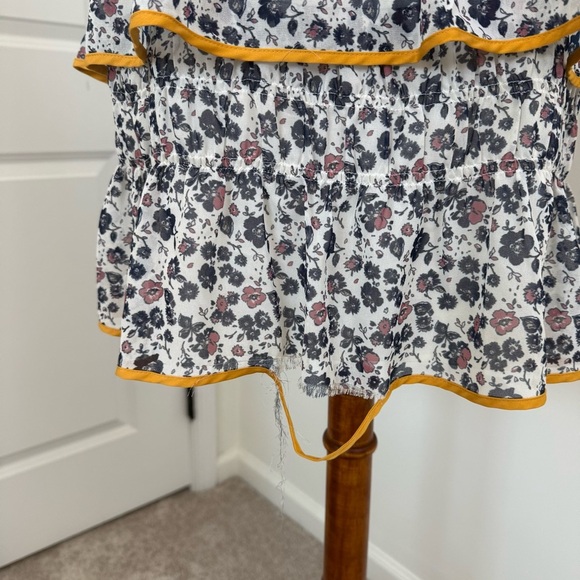 Tularosa Gloria Mini Dress Malibu Floral Revolve Size Medium Romantic Tiered - Picture 7 of 12